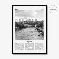 Rijeka Print Black and White, Rijeka Wall Art, Rijeka Poster, Rijeka Photo, Rijeka Wall Décor, Croatia, Hrvatska, Travel Poster Print