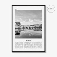 Rimini Print Black and White, Rimini Wall Art, Rimini Poster, Rimini Photo, Rimini Wall Décor, Rimini Map, Italy