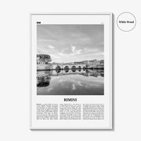 Rimini Print Black and White, Rimini Wall Art, Rimini Poster, Rimini Photo, Rimini Wall Décor, Rimini Map, Italy