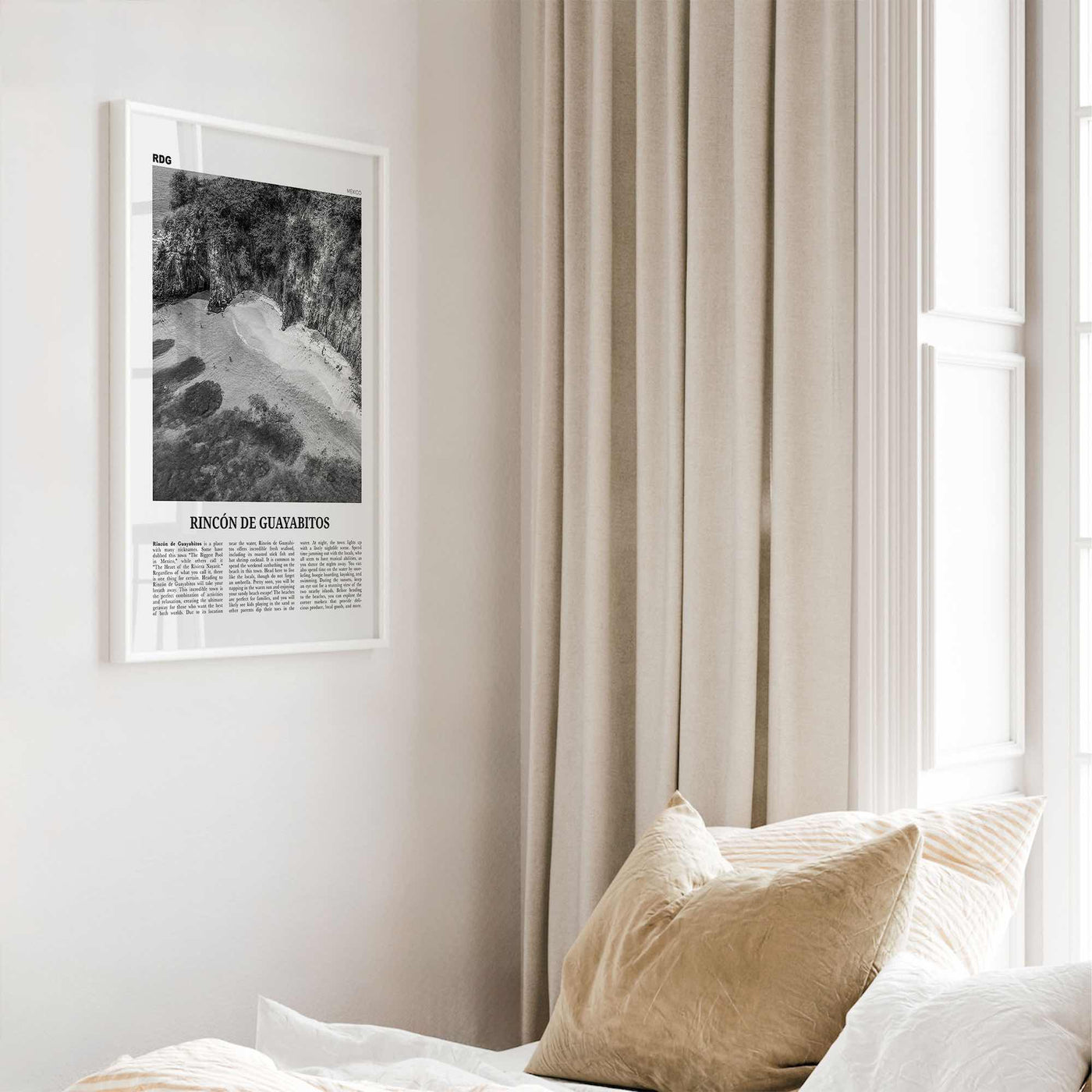 Rincon De Guayabitos Print Black and White, Rincón de Guayabitos Wall Art, Rincón de Guayabitos Poster, Rincón de Guayabitos Photo, Mexico