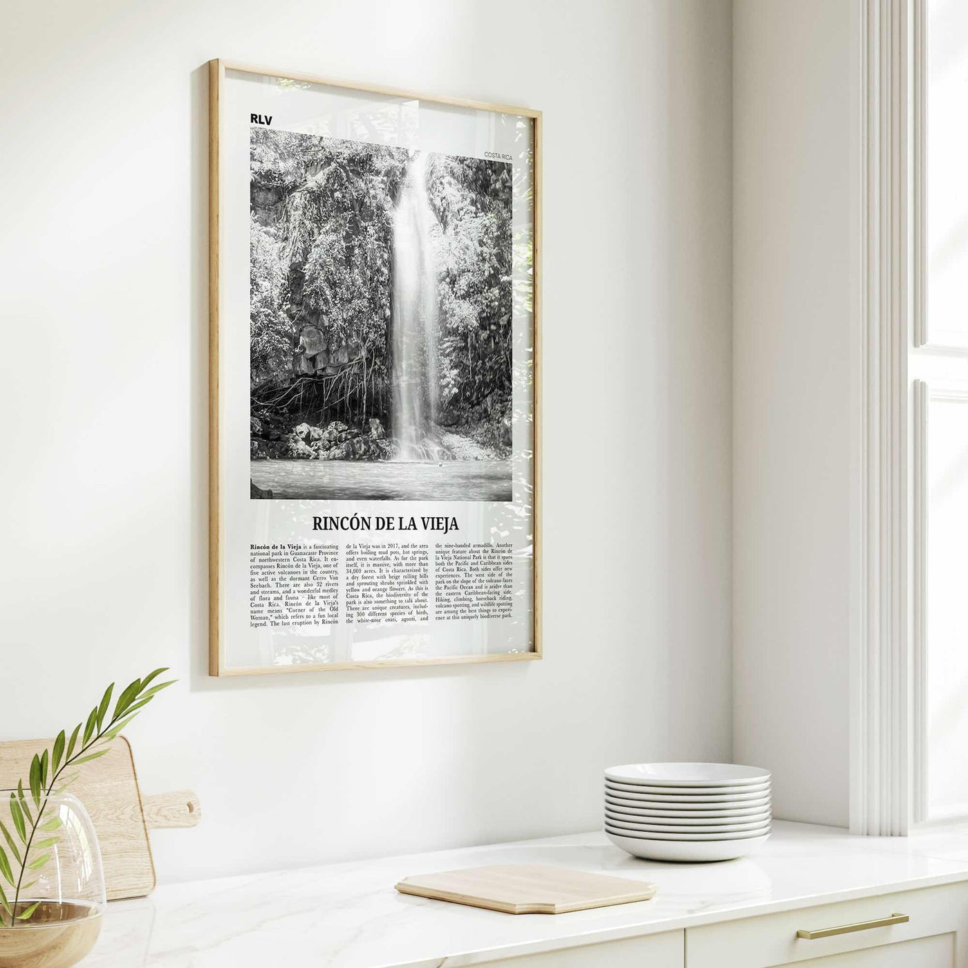 Rincon De La Vieja Print Black and White, Rincón de la Vieja Wall Art, Rincón de la Vieja Poster, Rincón de la Vieja Photo, Costa Rica