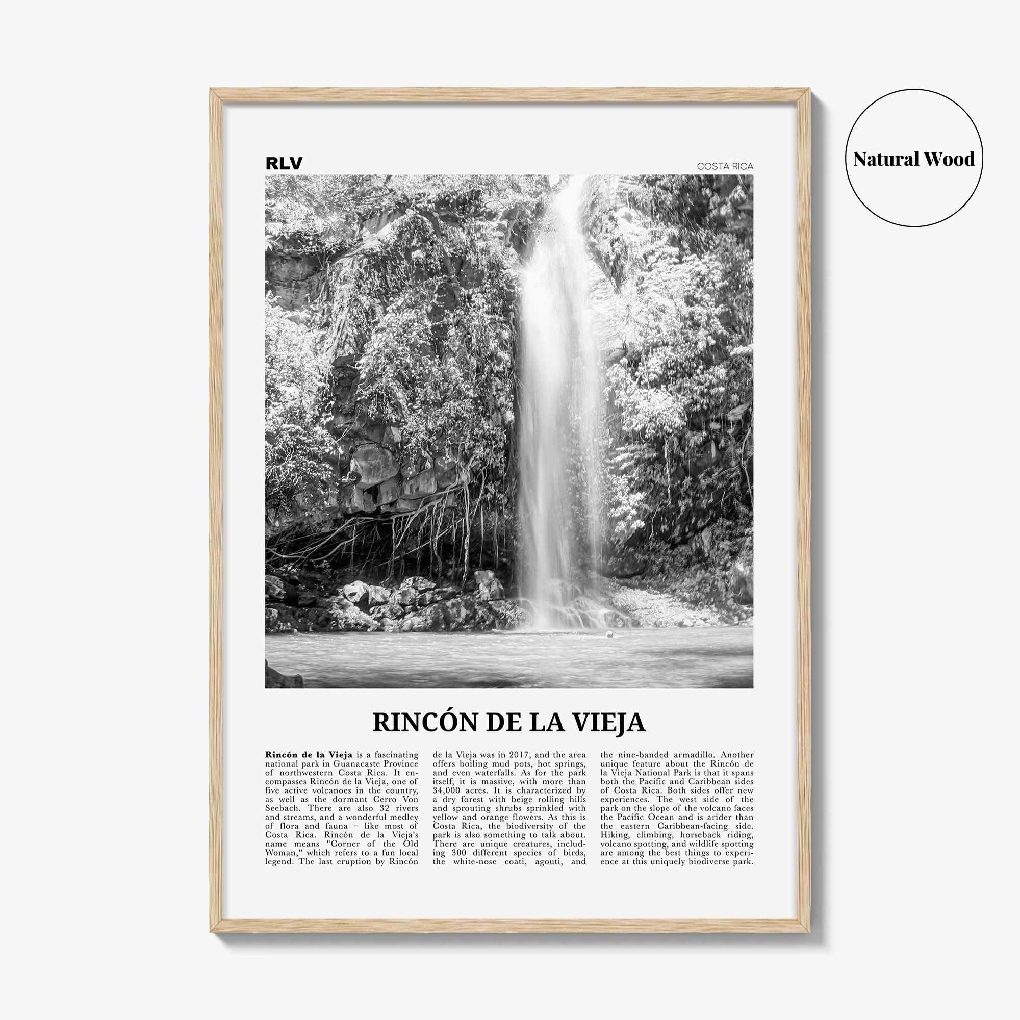 Rincon De La Vieja Print Black and White, Rincón de la Vieja Wall Art, Rincón de la Vieja Poster, Rincón de la Vieja Photo, Costa Rica