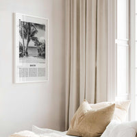 Rincon Print Black and White, Rincón Wall Art, Rincón Poster, Rincón Photo, Rincón Wall Décor, Puerto Rico, Caribbean, Añasco, Aguada