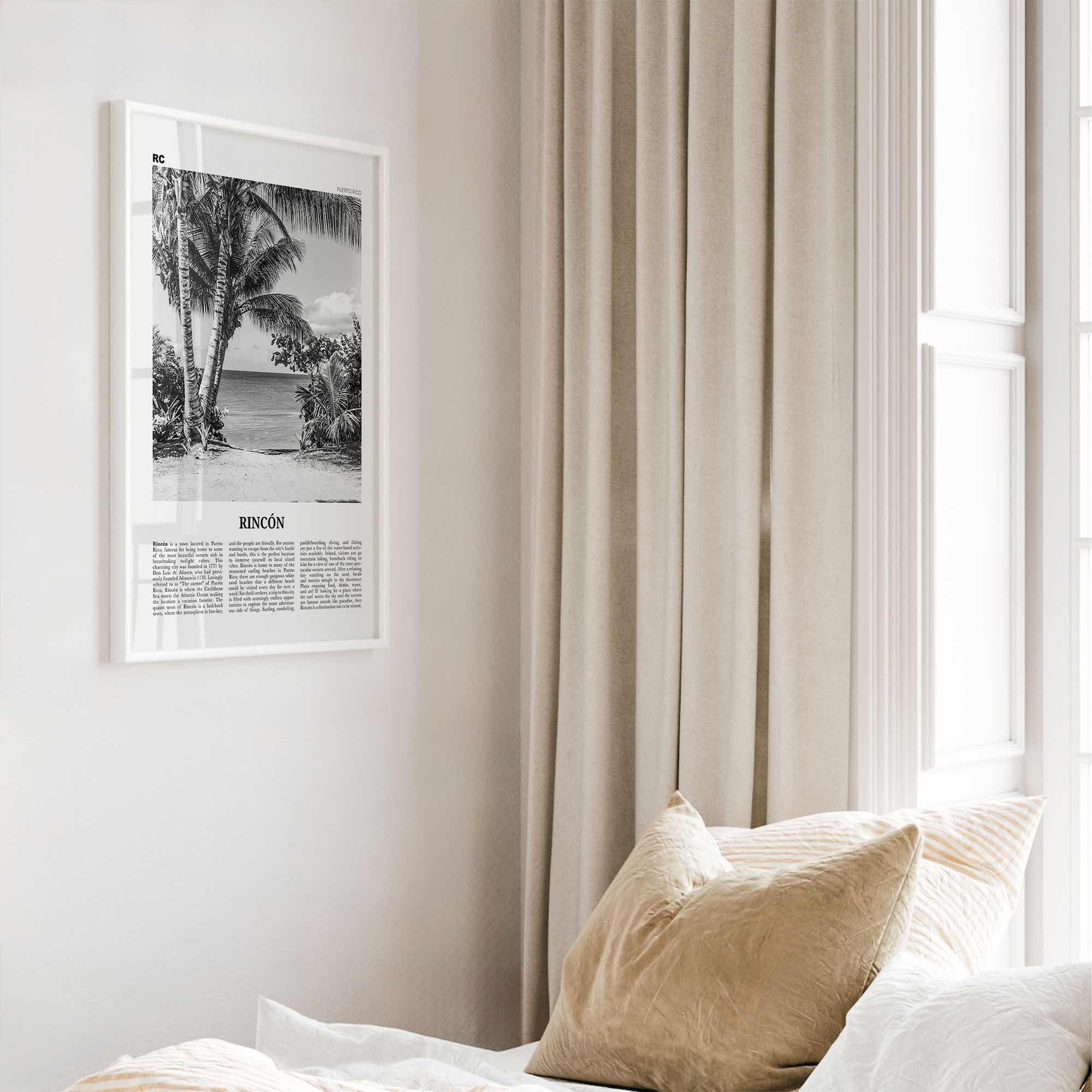 Rincon Print Black and White, Rincón Wall Art, Rincón Poster, Rincón Photo, Rincón Wall Décor, Puerto Rico, Caribbean, Añasco, Aguada