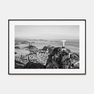 Rio de Janeiro Landscape B&W Poster