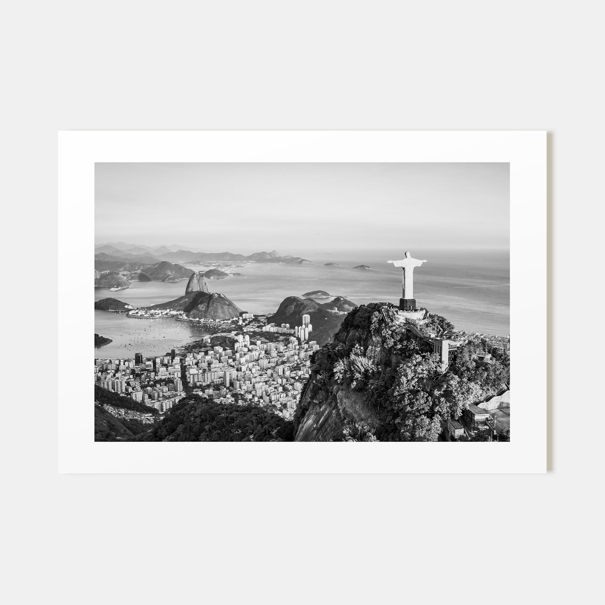 Rio de Janeiro Landscape B&W Poster
