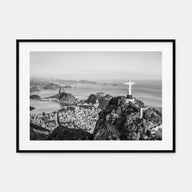 Rio de Janeiro Landscape B&W Poster