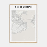 Rio de Janeiro Map Portrait Poster
