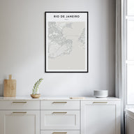 Rio de Janeiro Map Portrait Poster