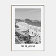 Rio de Janeiro Portrait B&W No 1 Poster