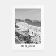 Rio de Janeiro Portrait B&W No 1 Poster
