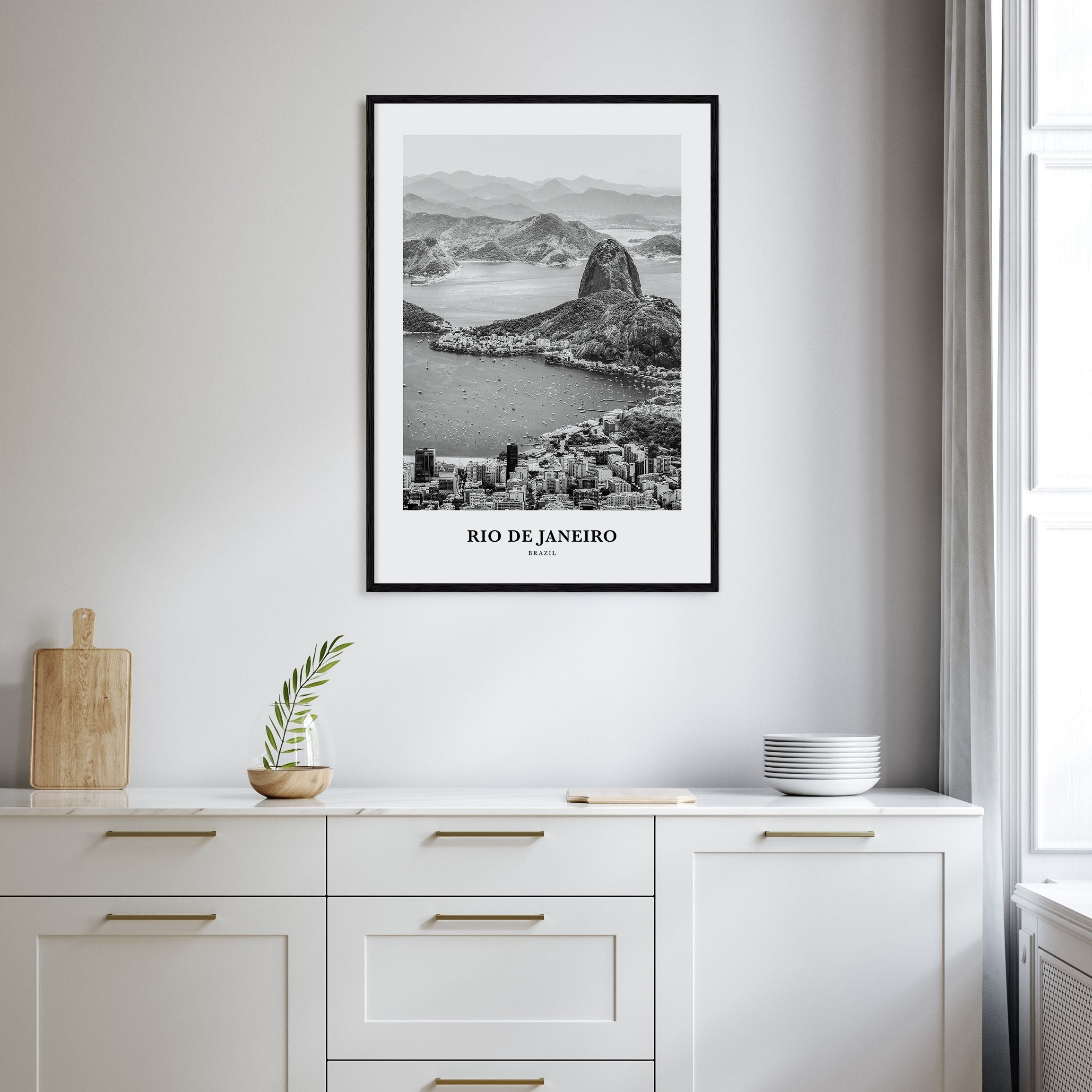 Rio de Janeiro Portrait B&W No 5 Poster