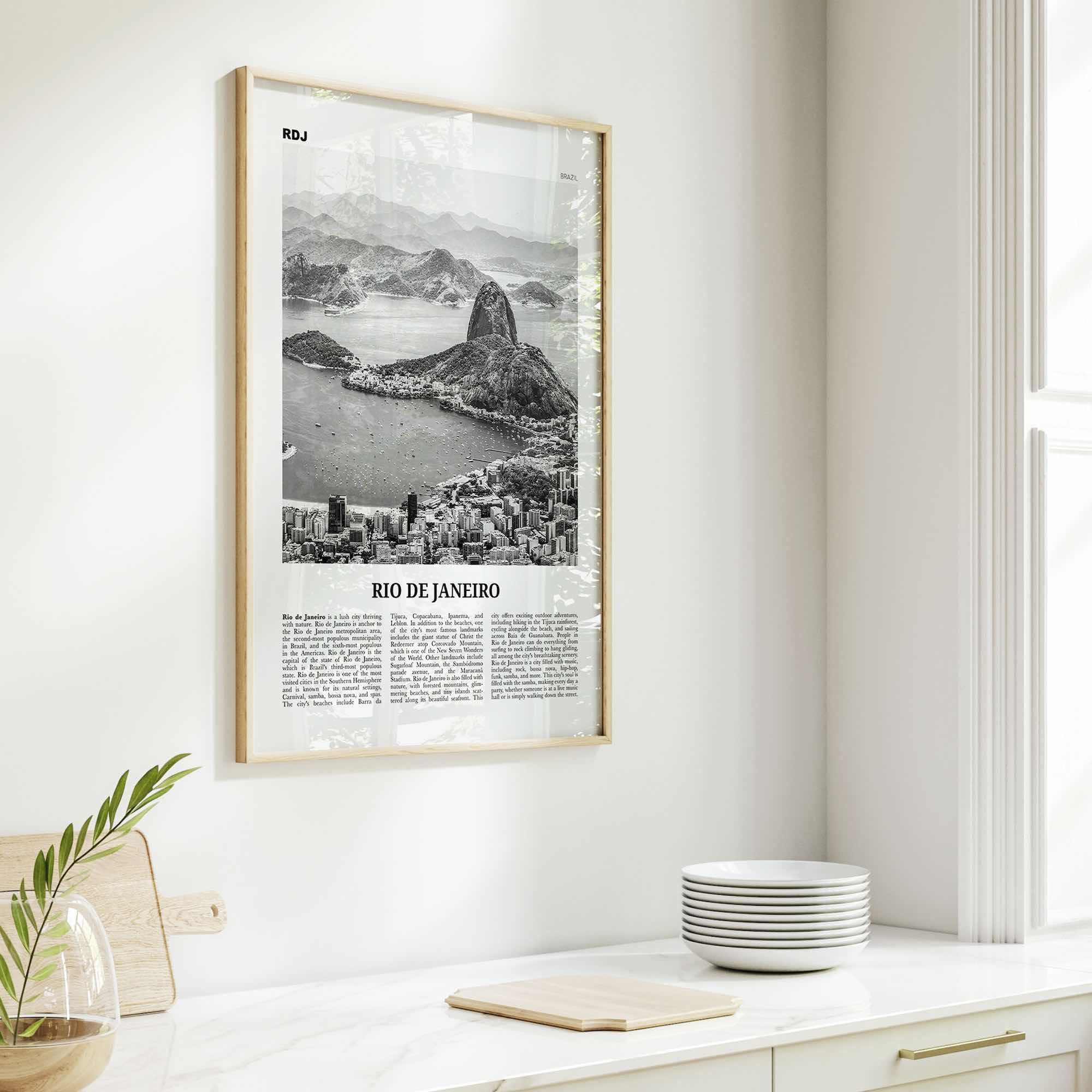 Rio de Janeiro Print Black and White No 1, Rio de Janeiro Wall Art, Rio de Janeiro Poster, Rio de Janeiro Photo, Brazil, Brasil, America