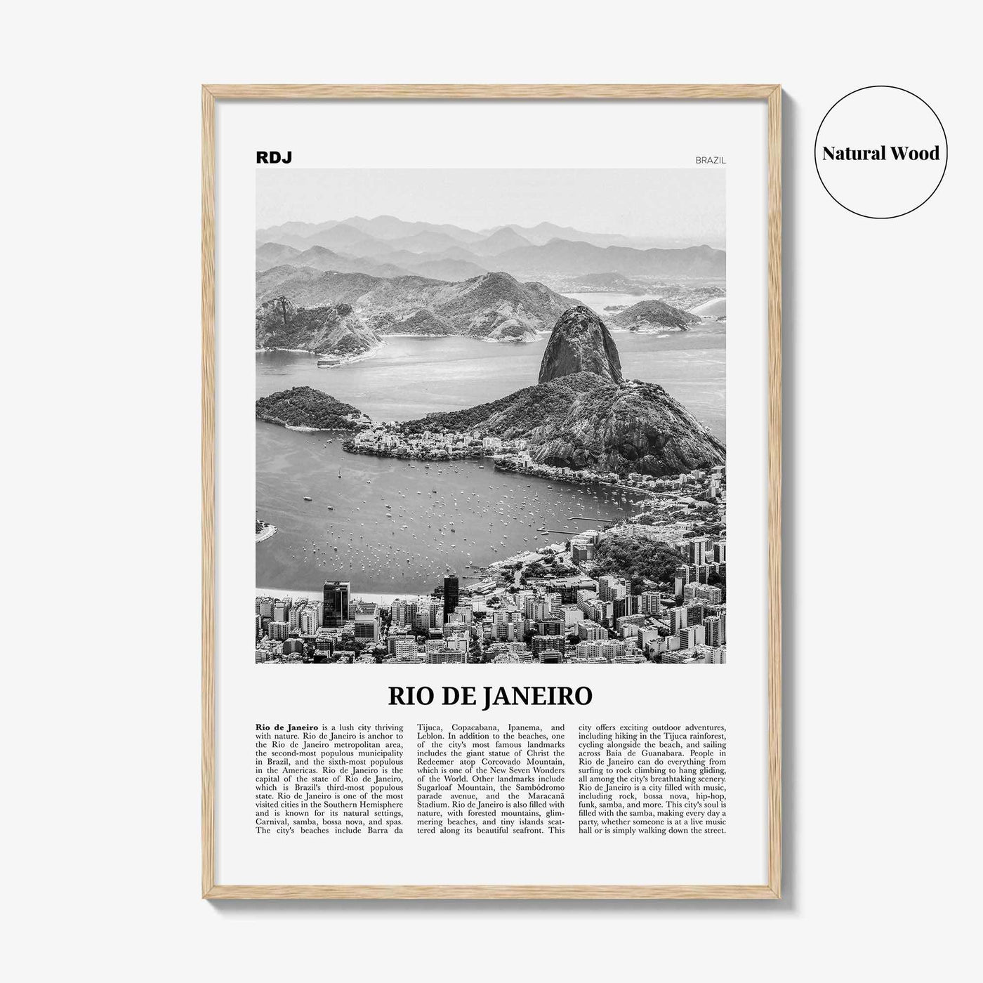 Rio de Janeiro Print Black and White No 1, Rio de Janeiro Wall Art, Rio de Janeiro Poster, Rio de Janeiro Photo, Brazil, Brasil, America