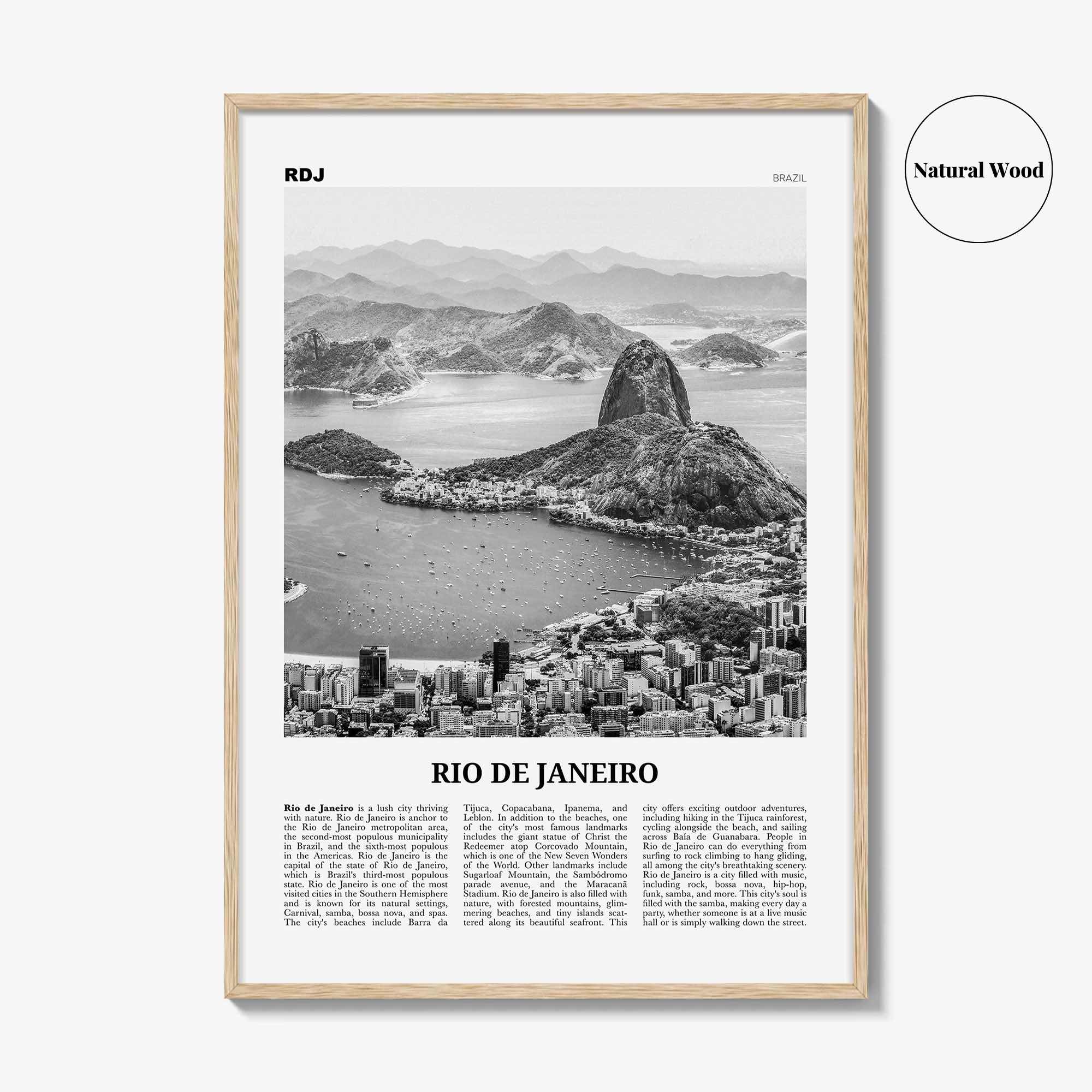 Rio de Janeiro Print Black and White No 1, Rio de Janeiro Wall Art, Rio de Janeiro Poster, Rio de Janeiro Photo, Brazil, Brasil, America