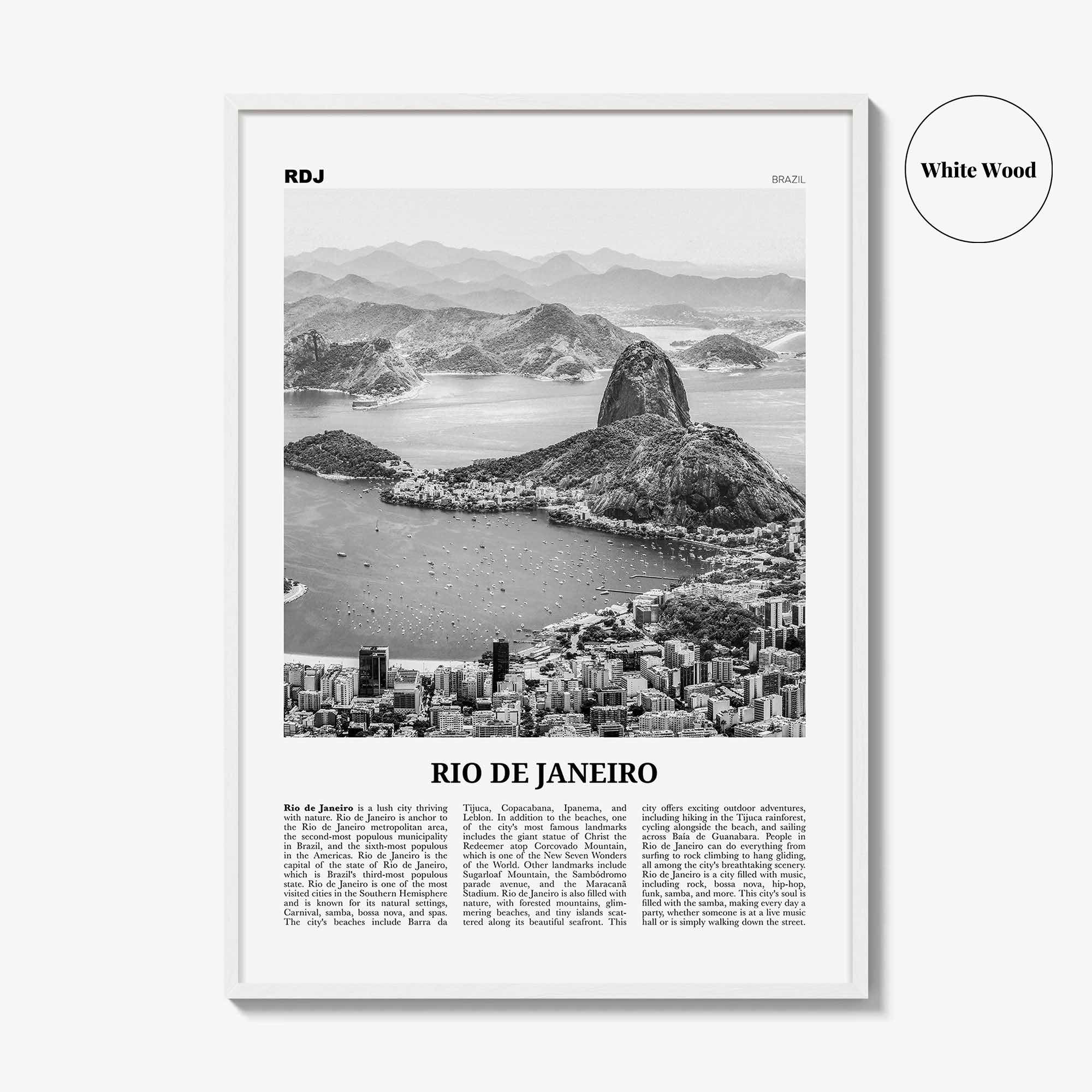Rio de Janeiro Print Black and White No 1, Rio de Janeiro Wall Art, Rio de Janeiro Poster, Rio de Janeiro Photo, Brazil, Brasil, America