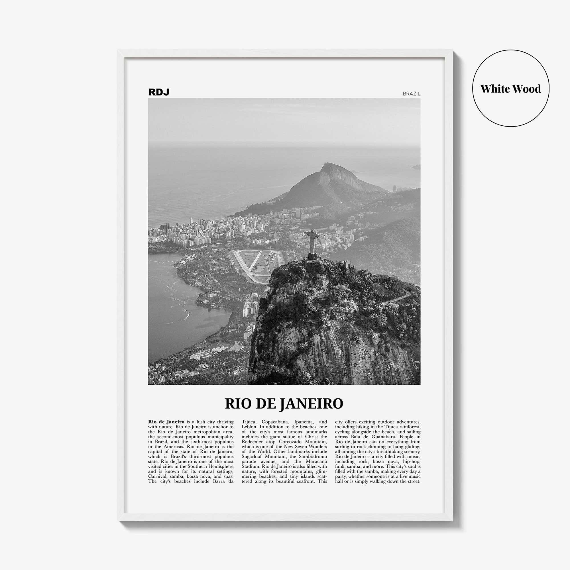 Rio de Janeiro Print Black and White No 2, Rio de Janeiro Wall Art, Rio de Janeiro Poster, Rio de Janeiro Photo, Brazil, Brasil