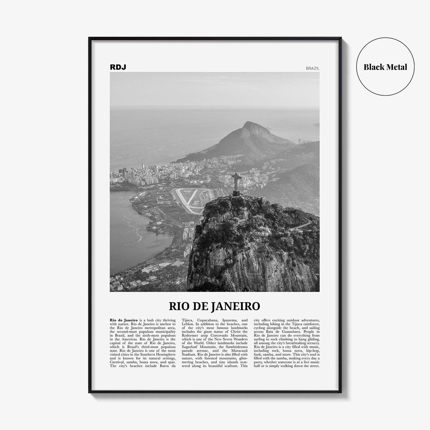 Rio de Janeiro Print Black and White No 2, Rio de Janeiro Wall Art, Rio de Janeiro Poster, Rio de Janeiro Photo, Brazil, Brasil