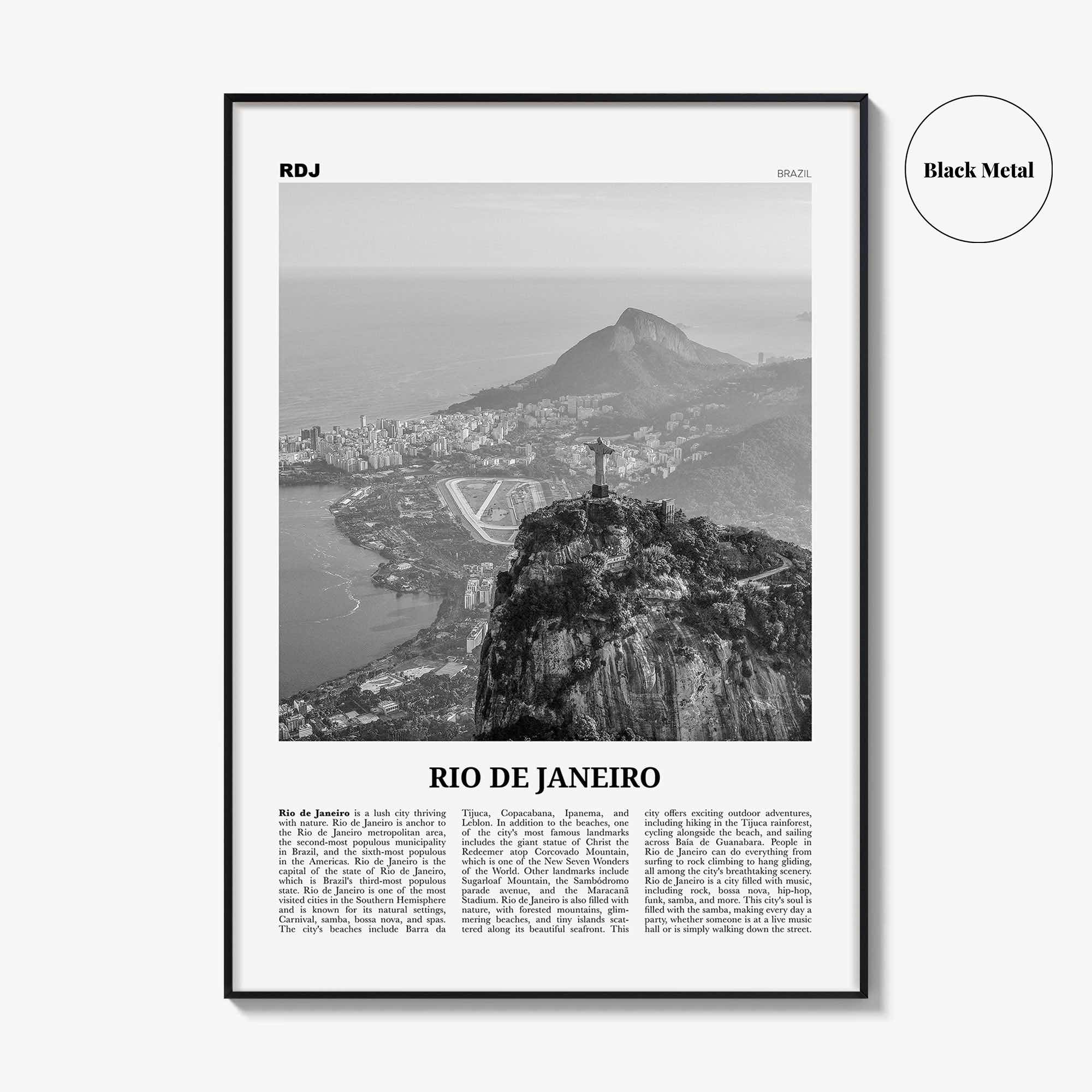 Rio de Janeiro Print Black and White No 2, Rio de Janeiro Wall Art, Rio de Janeiro Poster, Rio de Janeiro Photo, Brazil, Brasil