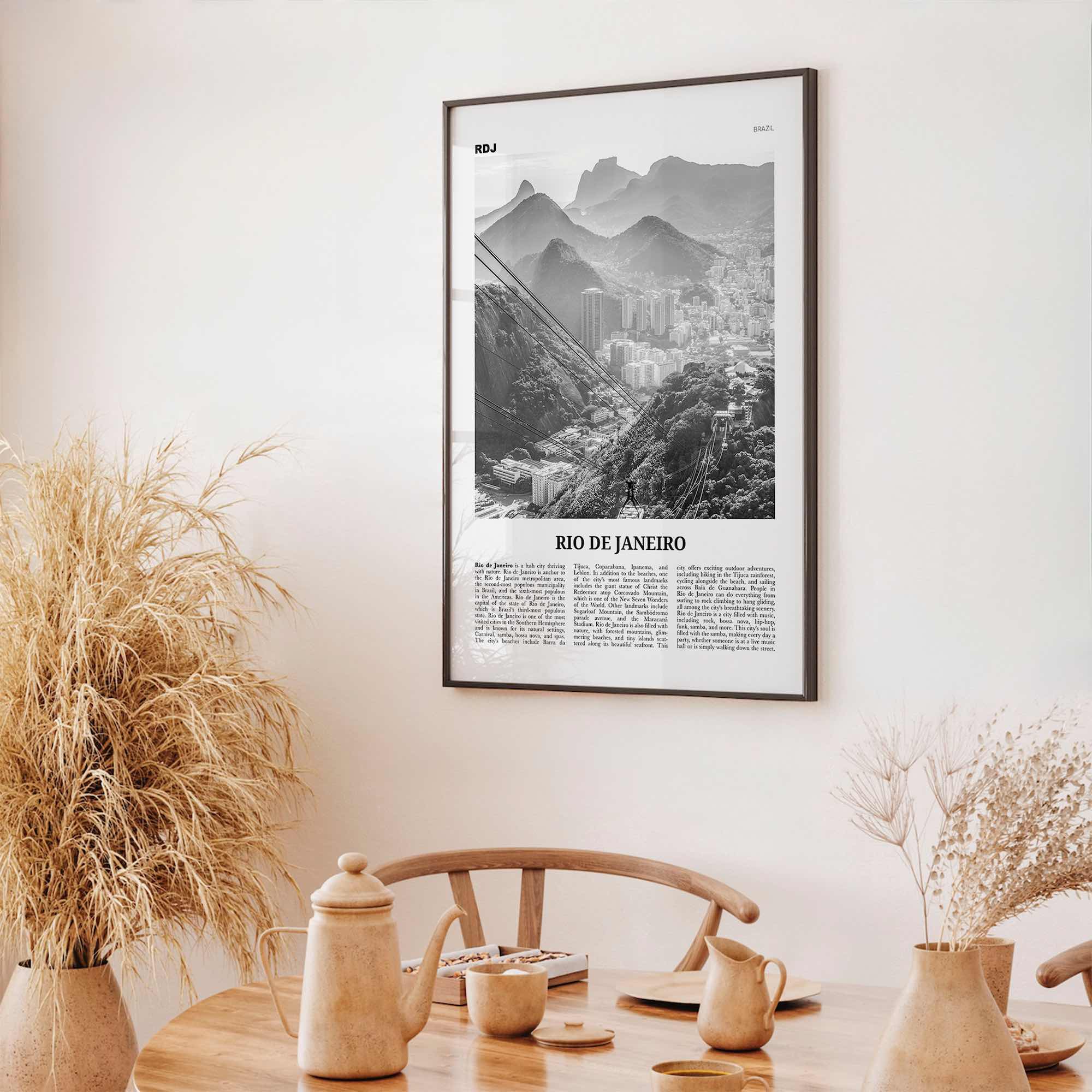 Rio de Janeiro Print Black and White No 3, Rio de Janeiro Wall Art, Rio de Janeiro Poster, Rio de Janeiro Photo, Brazil, Brasil