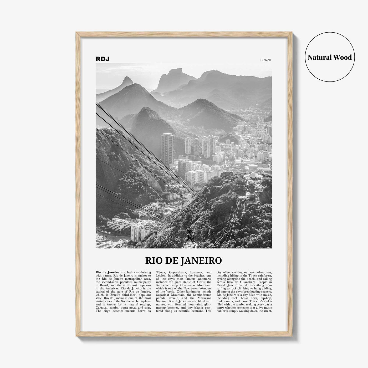 Rio de Janeiro Print Black and White No 3, Rio de Janeiro Wall Art, Rio de Janeiro Poster, Rio de Janeiro Photo, Brazil, Brasil