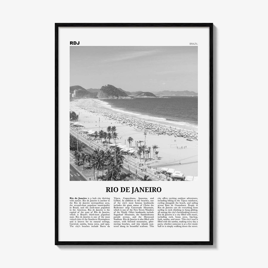 Rio de Janeiro Print Black and White No 4, Rio de Janeiro Wall Art, Rio de Janeiro Poster, Rio de Janeiro Photo, Brazil, Brasil, America