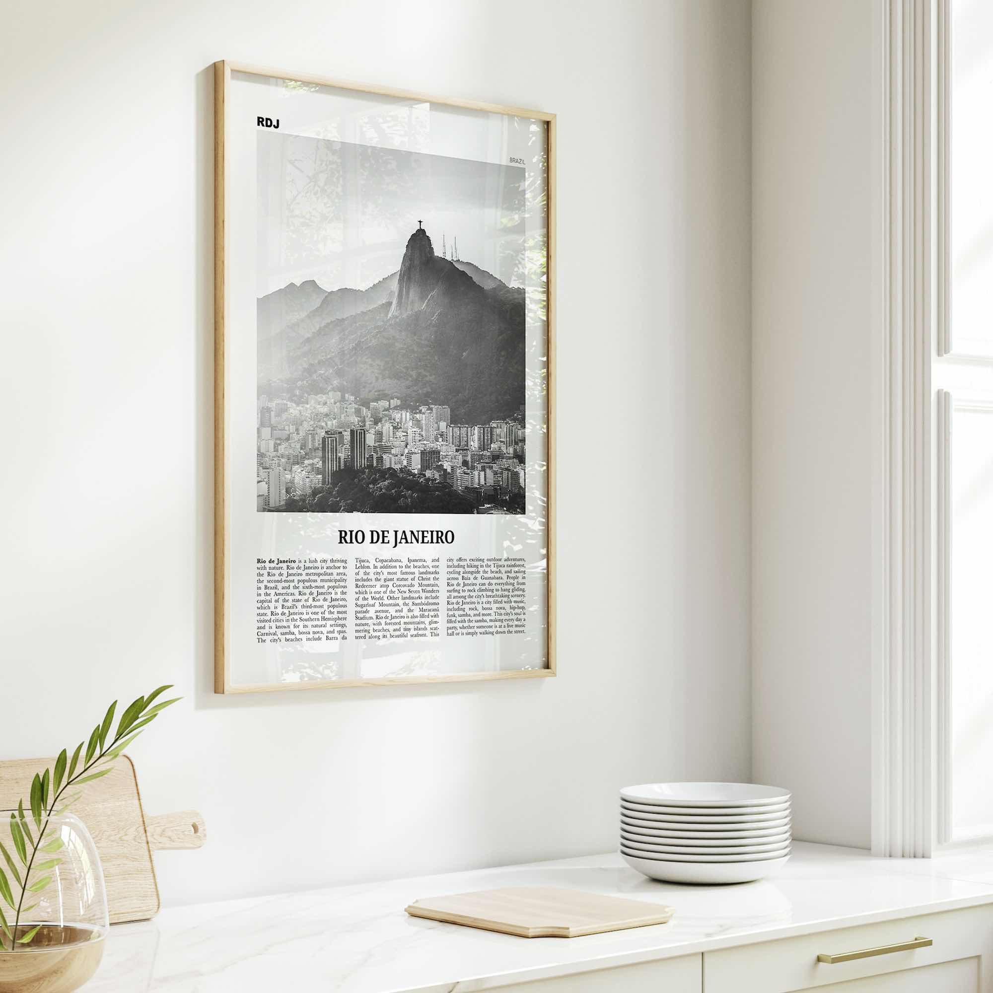 Rio de Janeiro Print Black and White No 5, Rio de Janeiro Wall Art, Rio de Janeiro Poster, Rio de Janeiro Photo, Brazil, Brasil