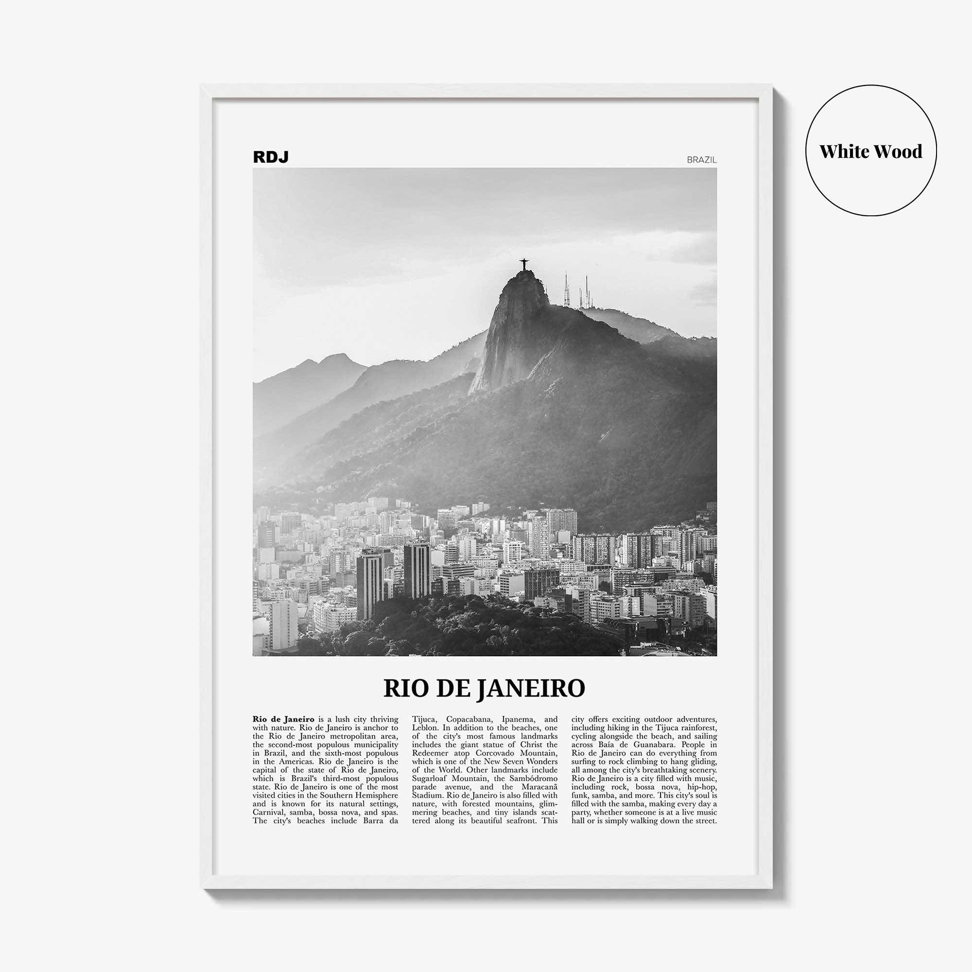 Rio de Janeiro Print Black and White No 5, Rio de Janeiro Wall Art, Rio de Janeiro Poster, Rio de Janeiro Photo, Brazil, Brasil