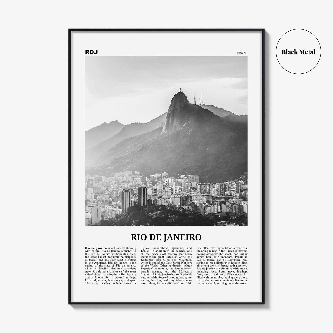 Rio de Janeiro Print Black and White No 5, Rio de Janeiro Wall Art, Rio de Janeiro Poster, Rio de Janeiro Photo, Brazil, Brasil