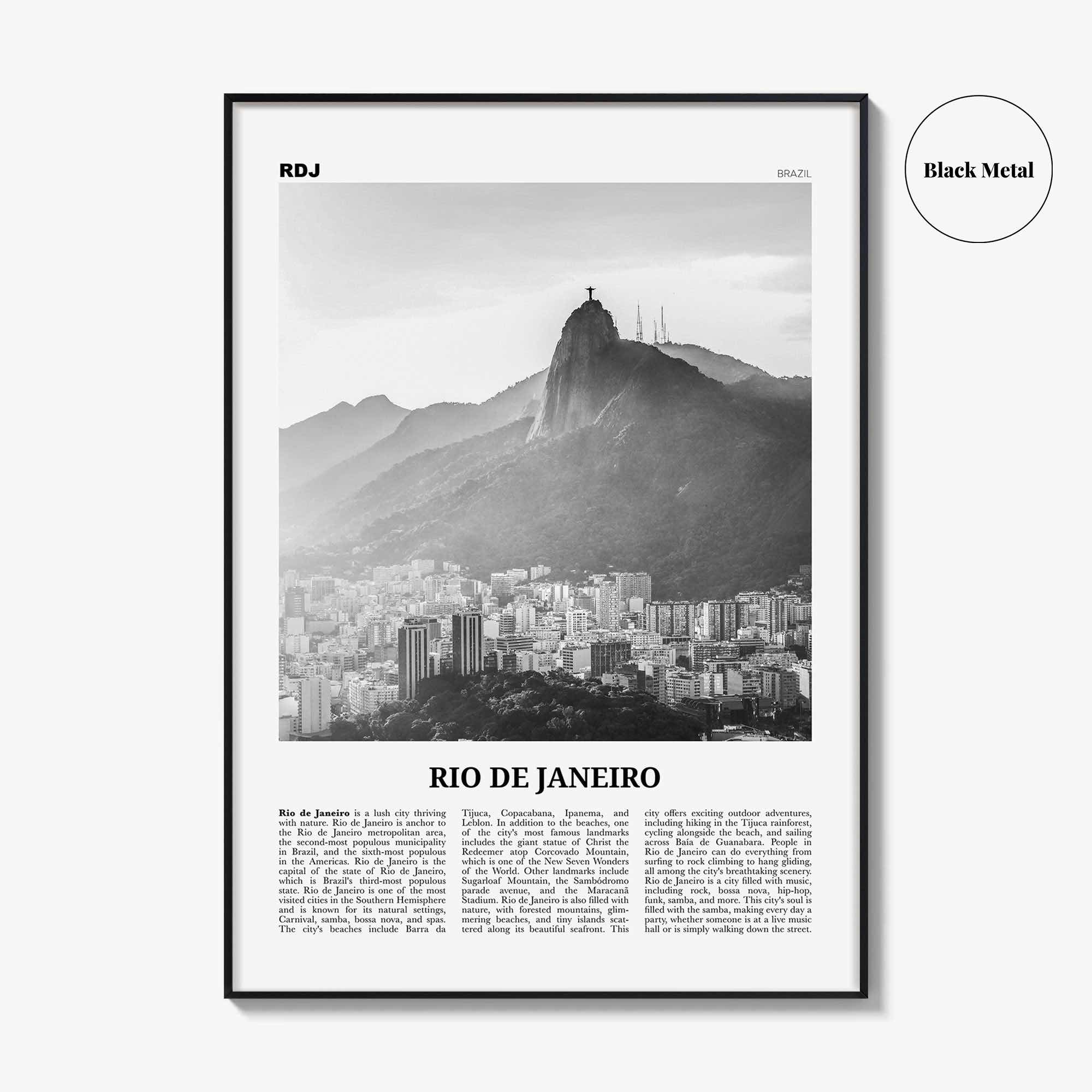 Rio de Janeiro Print Black and White No 5, Rio de Janeiro Wall Art, Rio de Janeiro Poster, Rio de Janeiro Photo, Brazil, Brasil