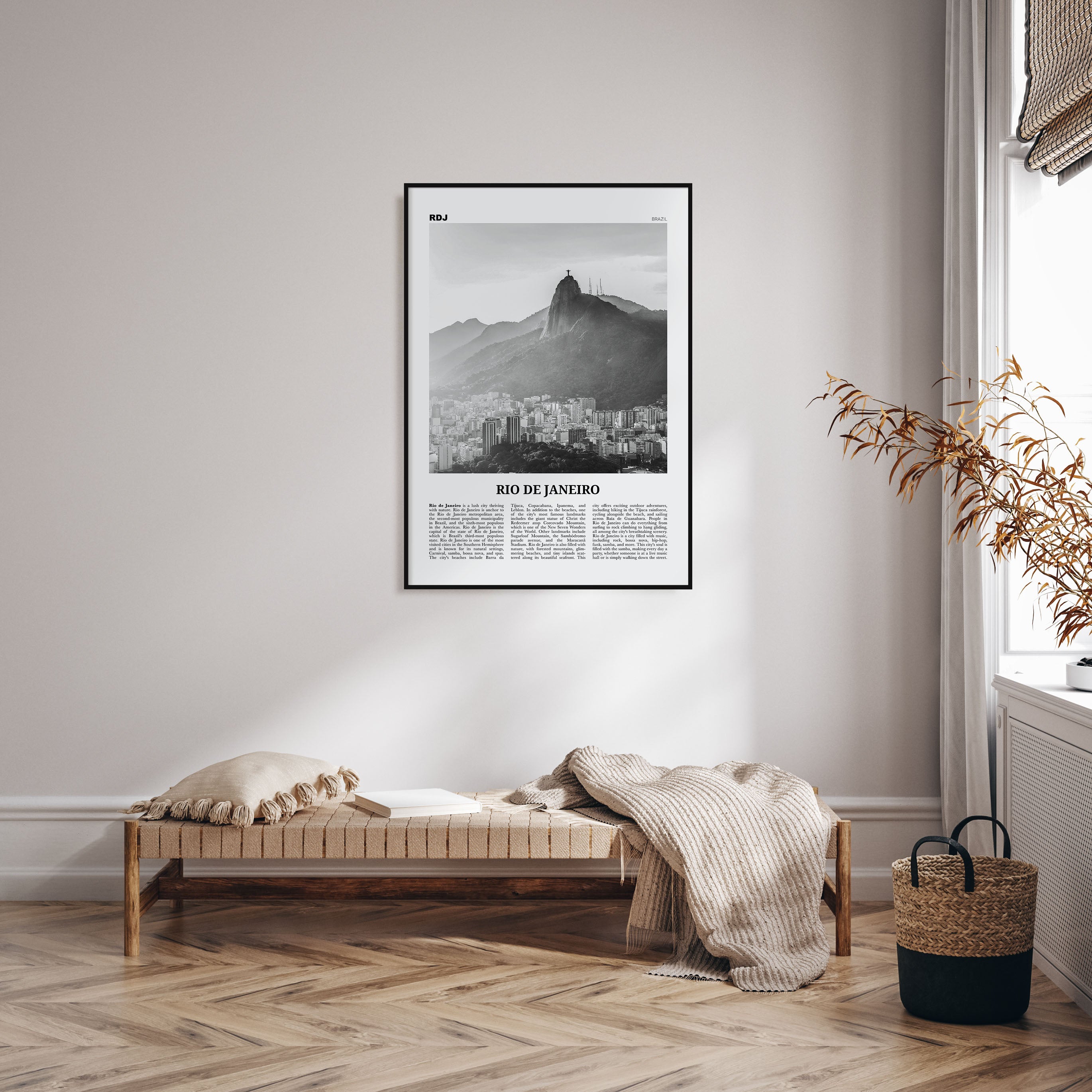 Rio de Janeiro Travel B&W No 5 Poster