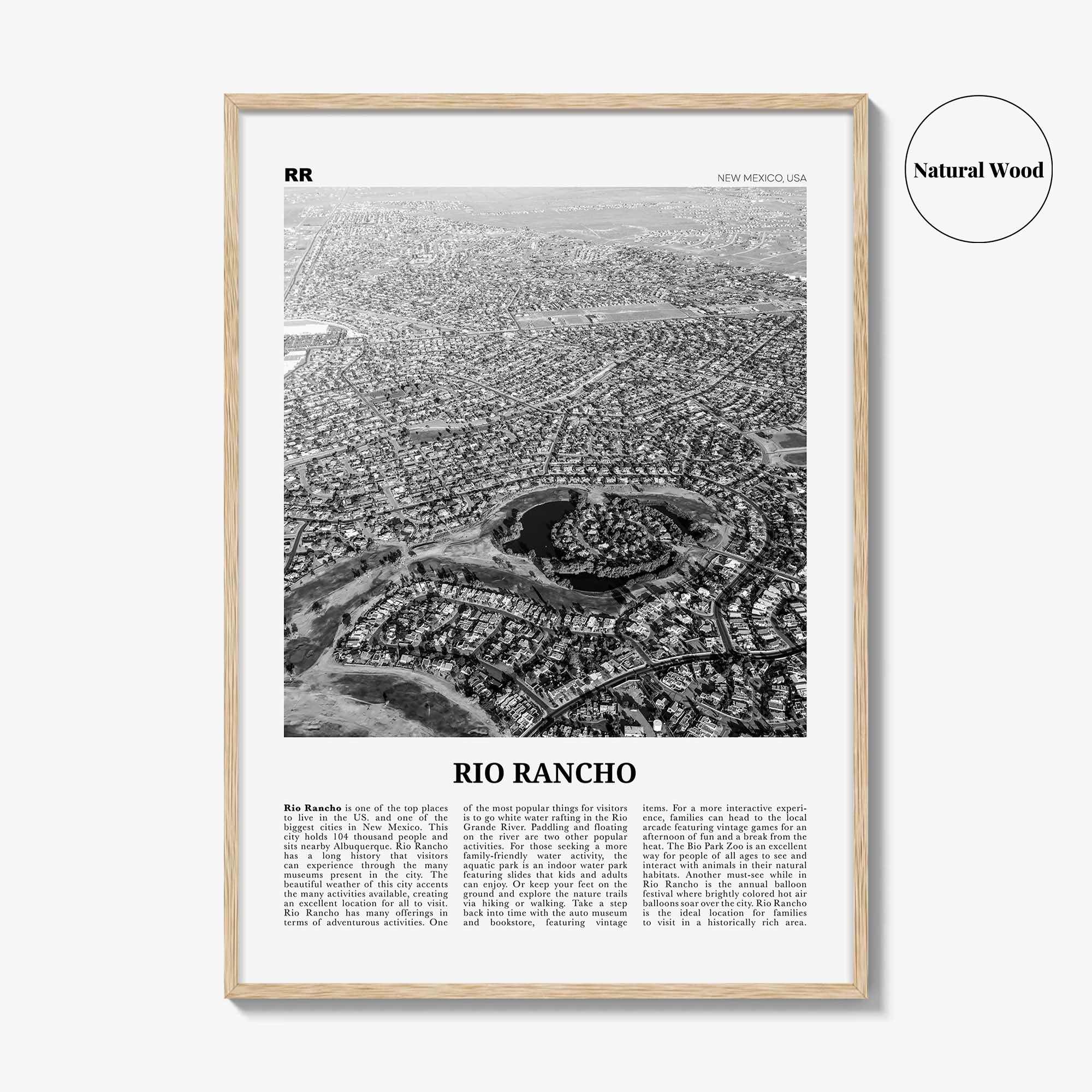 Rio Rancho Print Black and White, Rio Rancho Wall Art, Rio Rancho Poster, Rio Rancho Photo, Rio Rancho Wall Décor, New Mexico, USA