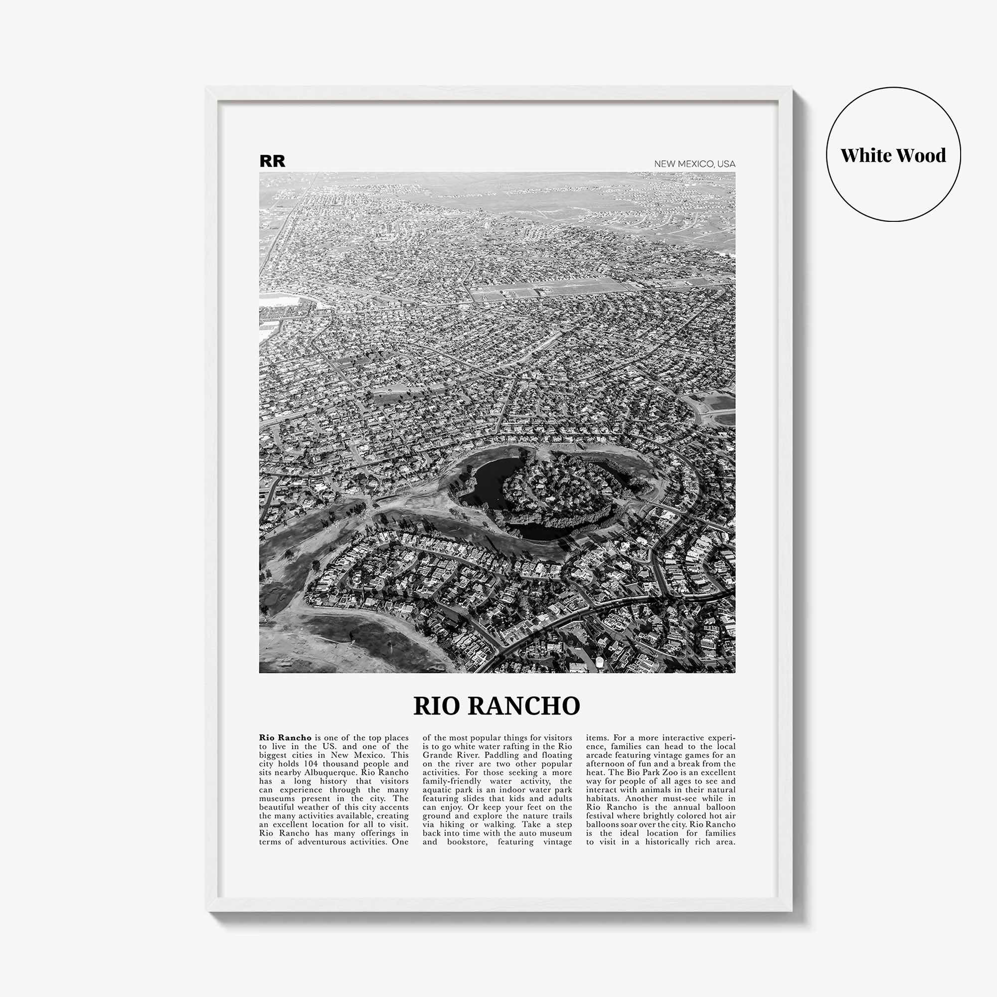 Rio Rancho Print Black and White, Rio Rancho Wall Art, Rio Rancho Poster, Rio Rancho Photo, Rio Rancho Wall Décor, New Mexico, USA