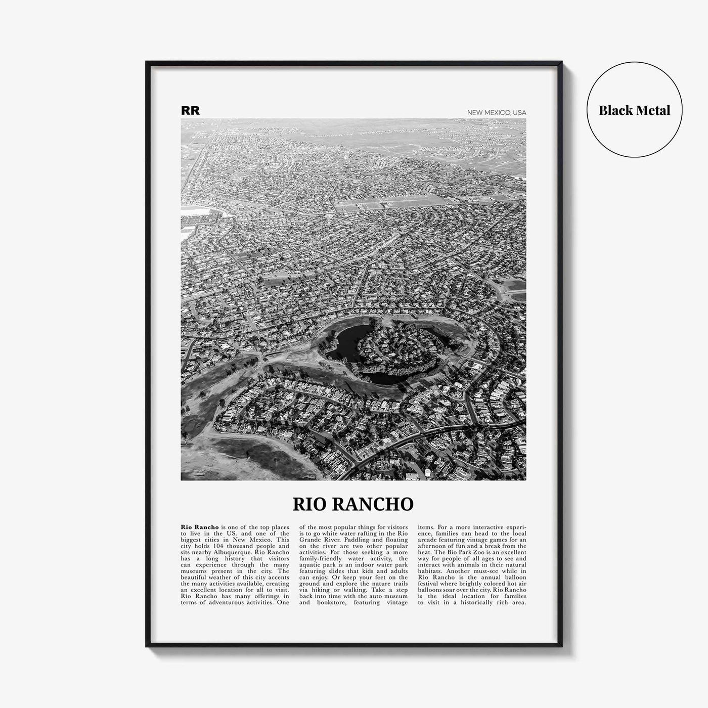Rio Rancho Print Black and White, Rio Rancho Wall Art, Rio Rancho Poster, Rio Rancho Photo, Rio Rancho Wall Décor, New Mexico, USA