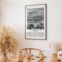 Riverside Print Black and White, Riverside Wall Art, Riverside Poster, Riverside Photo, California, USA, United States, North America