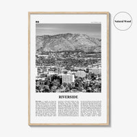 Riverside Print Black and White, Riverside Wall Art, Riverside Poster, Riverside Photo, California, USA, United States, North America