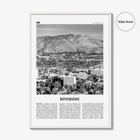 Riverside Print Black and White, Riverside Wall Art, Riverside Poster, Riverside Photo, California, USA, United States, North America