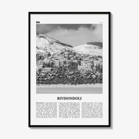 Rivisondoli Print Black and White, Rivisondoli Wall Art, Rivisondoli Poster, Rivisondoli Photo, Rivisondoli Décor, Rivisondoli Map, Italy