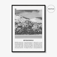 Rivisondoli Print Black and White, Rivisondoli Wall Art, Rivisondoli Poster, Rivisondoli Photo, Rivisondoli Décor, Rivisondoli Map, Italy