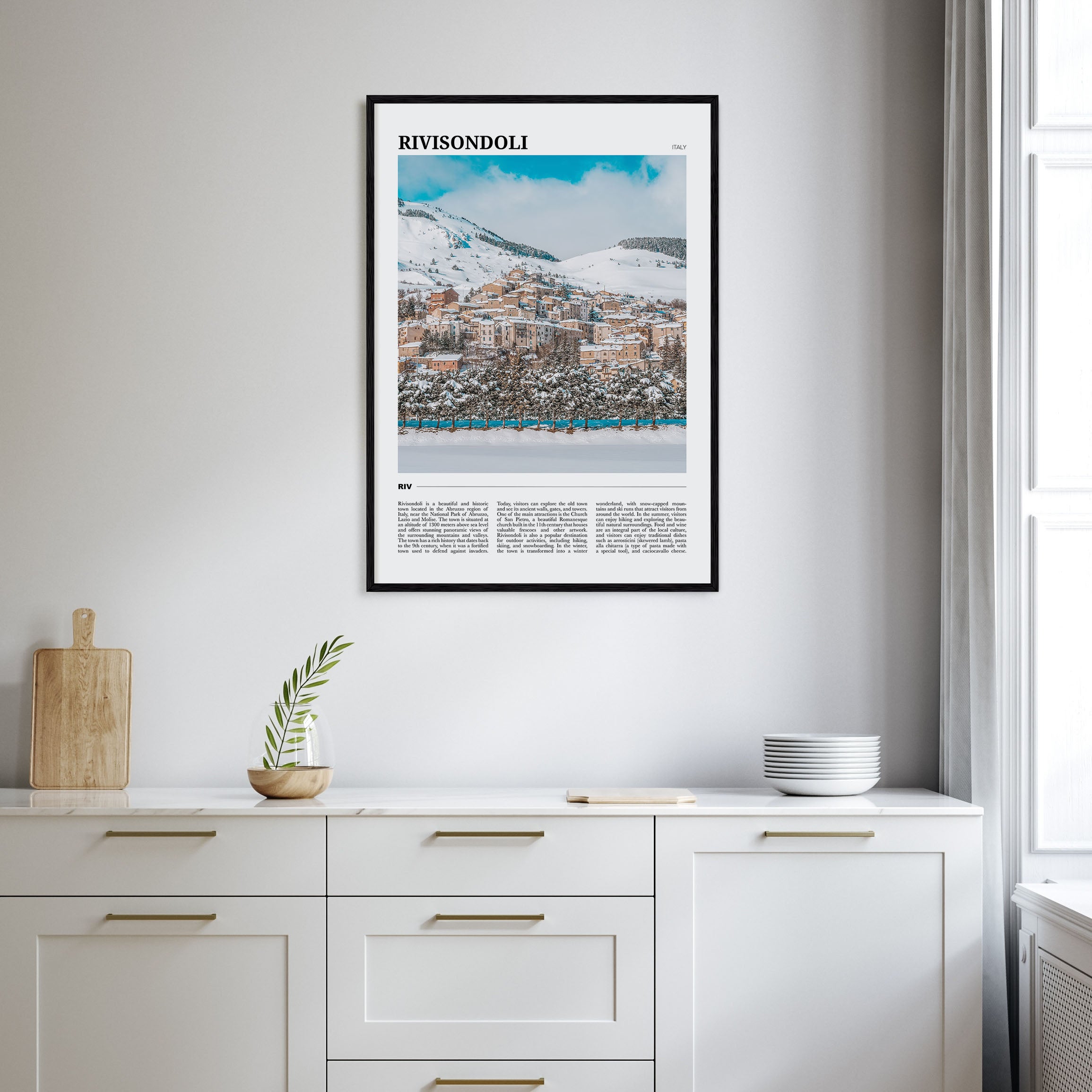 Rivisondoli Travel Color Poster
