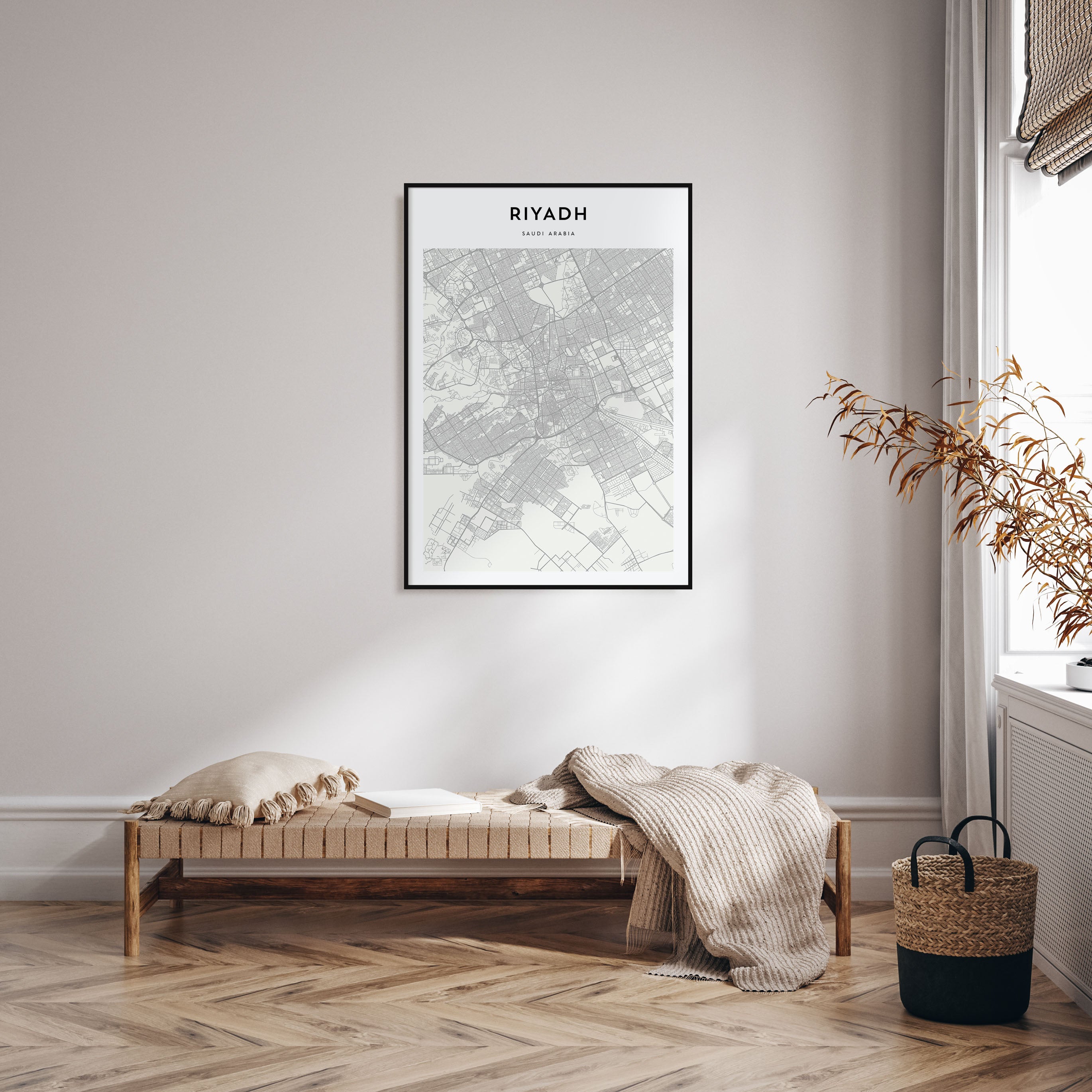 Riyadh Map Portrait Poster