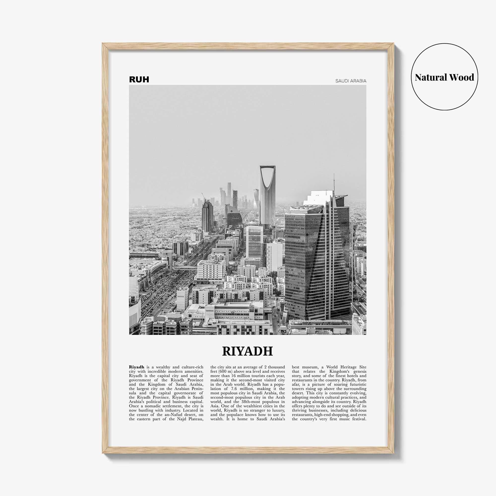 Riyadh Print Black and White, Riyadh Wall Art, Riyadh Poster, Riyadh Photo, Riyadh Wall Decor, City Print, Saudi Arabia, الرياض Middle East