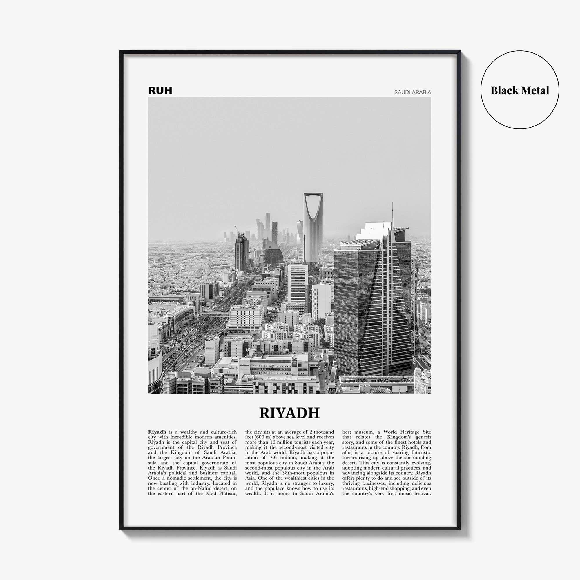 Riyadh Print Black and White, Riyadh Wall Art, Riyadh Poster, Riyadh Photo, Riyadh Wall Decor, City Print, Saudi Arabia, الرياض Middle East