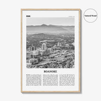 Roanoke Print Black and White No 1, Roanoke Wall Art, Roanoke Poster, Roanoke Photo, Roanoke Wall Décor, Virginia, USA, United States
