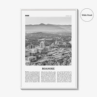 Roanoke Print Black and White No 1, Roanoke Wall Art, Roanoke Poster, Roanoke Photo, Roanoke Wall Décor, Virginia, USA, United States