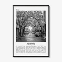 Roanoke Print Black and White No 2, Roanoke Wall Art, Roanoke Poster, Roanoke Photo, Roanoke Wall Décor, Virginia, USA, United States