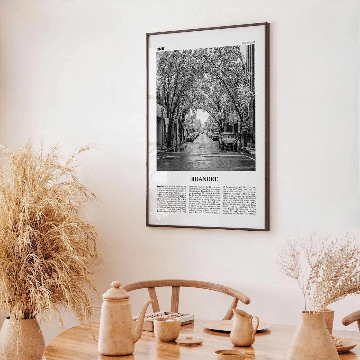 Roanoke Print Black and White No 2, Roanoke Wall Art, Roanoke Poster, Roanoke Photo, Roanoke Wall Décor, Virginia, USA, United States