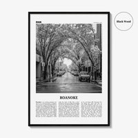 Roanoke Print Black and White No 2, Roanoke Wall Art, Roanoke Poster, Roanoke Photo, Roanoke Wall Décor, Virginia, USA, United States