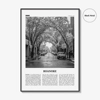Roanoke Print Black and White No 2, Roanoke Wall Art, Roanoke Poster, Roanoke Photo, Roanoke Wall Décor, Virginia, USA, United States