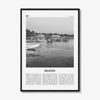Roatan Print Black and White, Roatán Wall Art, Roatán Poster, Roatán Photo, Roatán Wall Décor, Roatán Map, Honduras